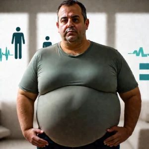 Mann mit viel Bauchfett - Risikofaktor für Stoffwechselstörungen wie das metabolisches Syndrom